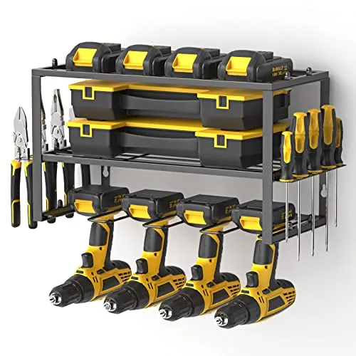 SPACECARE Power Tool Organizer 1-Pack 3 Layers Rack for 4 Drill Holders