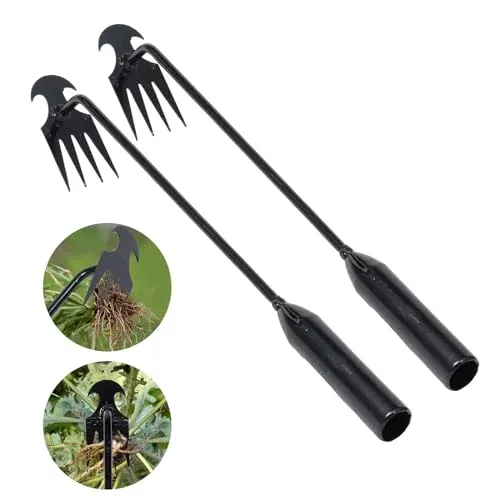 Young4us 2-Pack 16" 4-Claw Manganese Steel Weed Puller