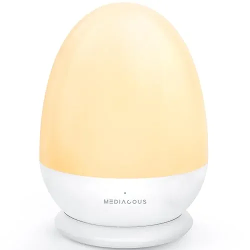 4.7" MediAcous Egg Touch Control Rechargeable LED Night Light for Kids & Nursery