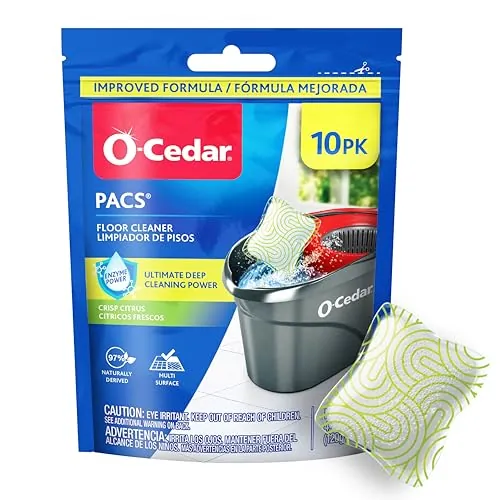 O-Cedar PACS Floor Cleaner Crisp Citrus Scent 10 Count