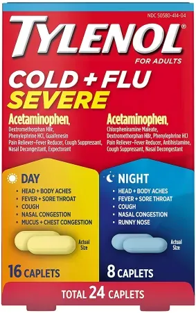 24-count Tylenol Cold + Flu Severe Day & Night Caplets