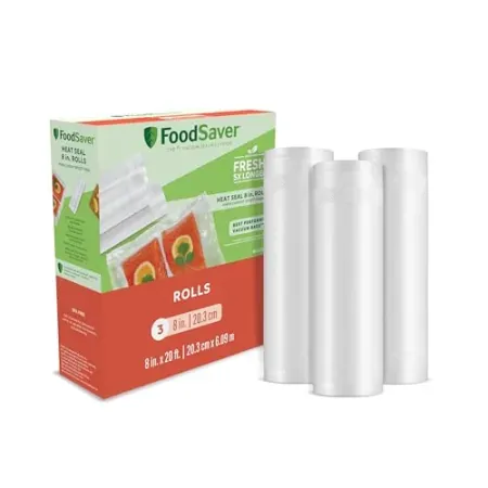 FoodSaver Custom Fit 8" x 20' Airtight Food Storage and Sous Vide Vacuum Sealer Bags