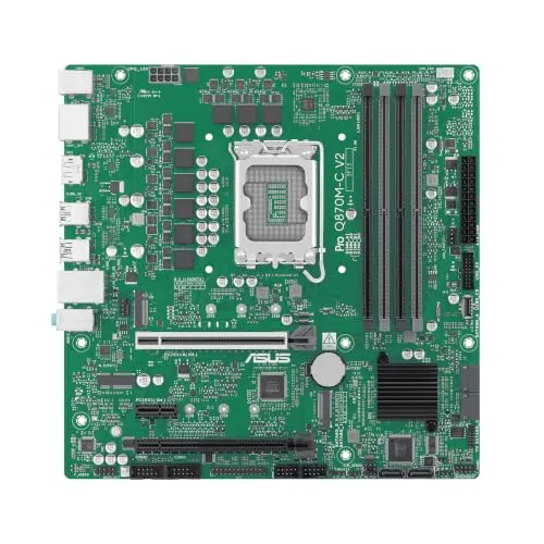 ASUS Pro Q870M-C V2-CSM Intel Q870 Micro-ATX (mATX) Commercial CSM Motherboard, Intel vPro