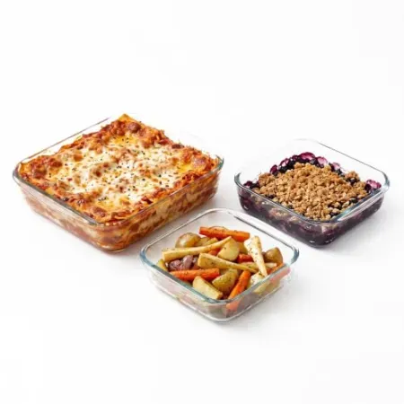 OVENTE 3-Piece Glass Baking Dish Set