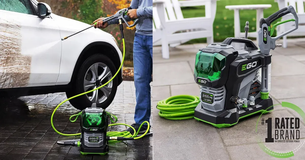 EGO Power+ 2,100 PSI Cordless Electric Pressure Washer with 6.0Ah battery back