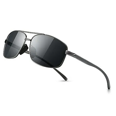 SUNGAIT Ultra Lightweight Rectangular UV400 Polarized Sunglasses (3 Colors)