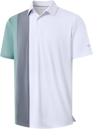 M MAELREG Men's Colorblock Golf Polo Shirt