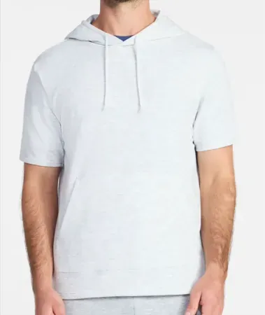 Athletic Works Men's Performance Coach Style Short Sleeve Hoodie Sweatshirt