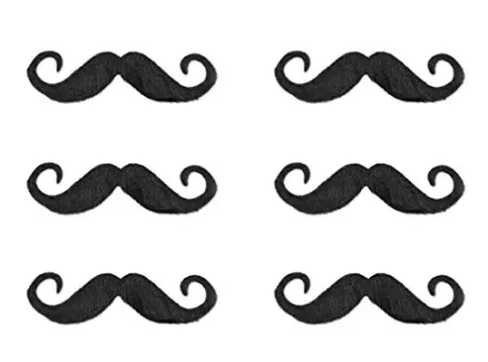 6-Piece Beistle 5" Handlebar Hairy 'Staches