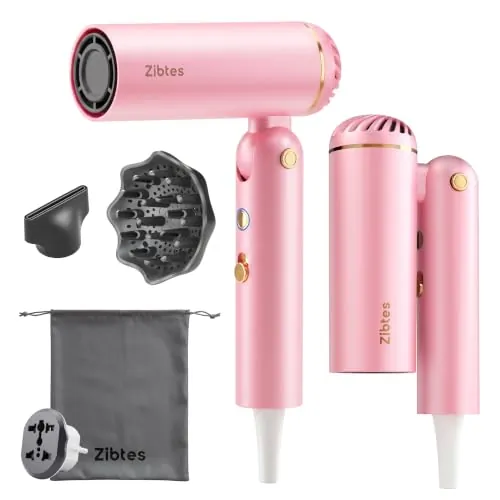 Zibtes Dual Voltage Travel High-Speed Hair Dryer