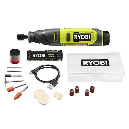 Reconditioned: Ryobi USB Lithium Rotary Tool Kit w/ 2.0Ah Battery