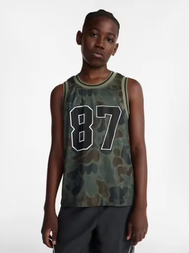 Weekend Academy Boys Mesh Tank Top Uniform Green