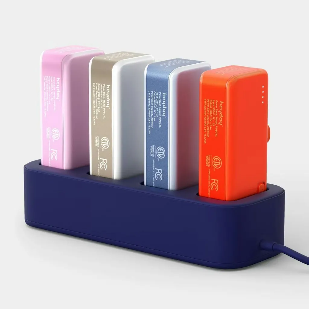 heyday Multihub Base w/ 4 Power Banks