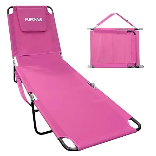 EASYGO Products Reclining Chaise Lounge Chair with Headrest Pillow