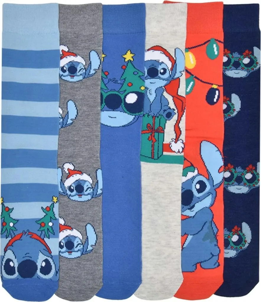 Disney Men's Stitch Crew Socks 6-Pack