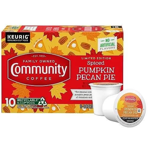 Community Coffee Spiced Pumpkin Pecan Pie K-Cup Pods 10-Count