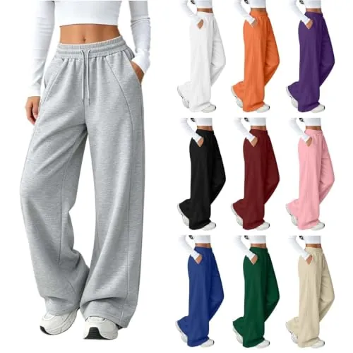 Wide Leg High Waisted SweatPants