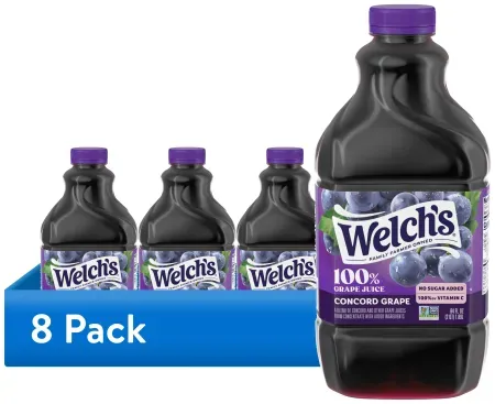 8-Pack 64oz Welch's 100% Grape Juice (Concord Grape)
