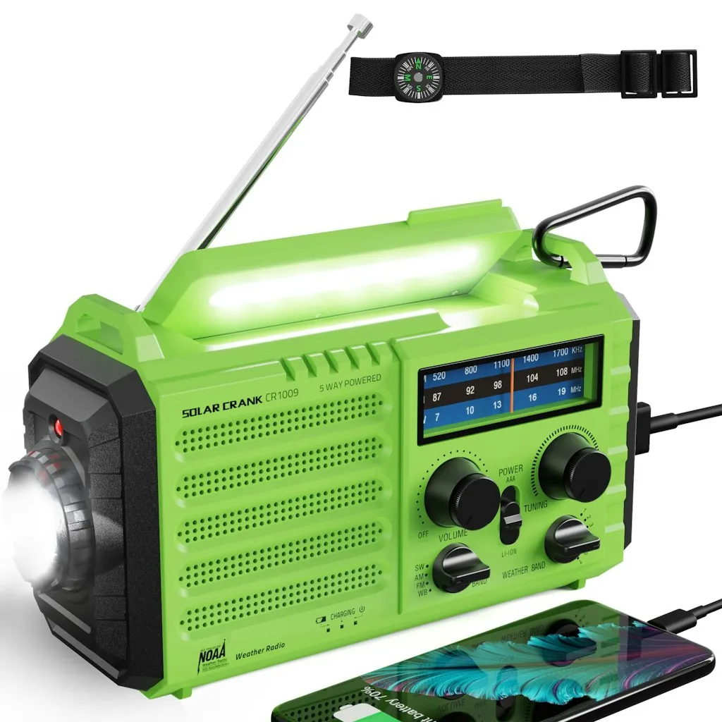 Solar Hand Crank Portable AM/FM Shortwave Emergency Radio