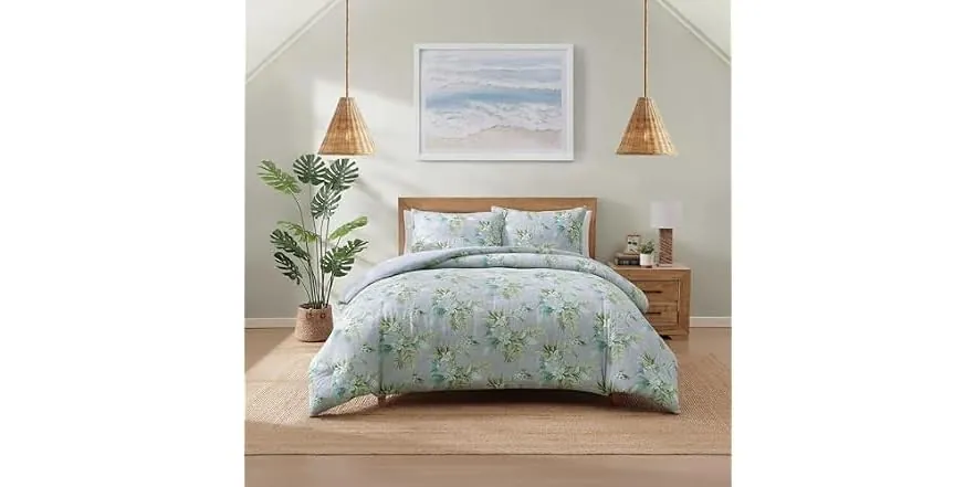 Tommy Bahama Floral Ocean Bay King Size Duvet Cover Set