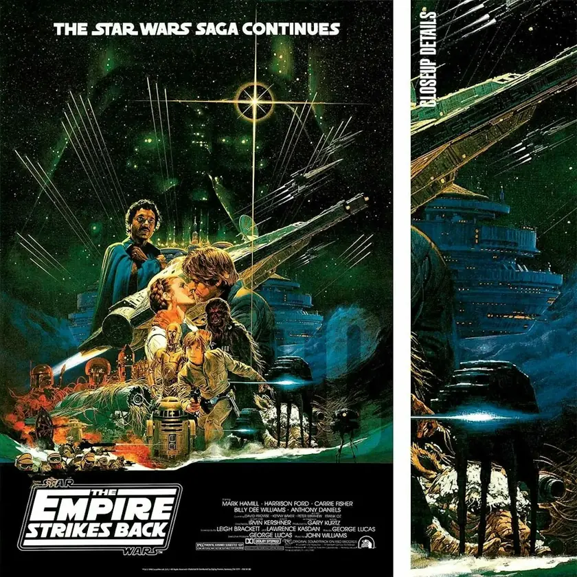 The Empire Strikes Back Movie Poster Canvas Art Prints for From $227 + free shipping