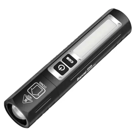 Banral K2406 Rechargeable Magnetic Pocket USB-C Flashlight w/ Sidelight