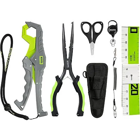 Booms Fishing 6-Piece Fishing Tools Kit (Green or Gray)
