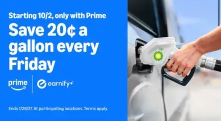 Prime Members: $0.20 off Per Gallon Gasoline