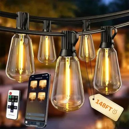Ecoeve 148' Outdoor String Lights