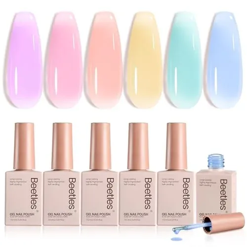 Beetles Pastel Jelly Macaron Dream Gel Nail Polish Set 6-Color