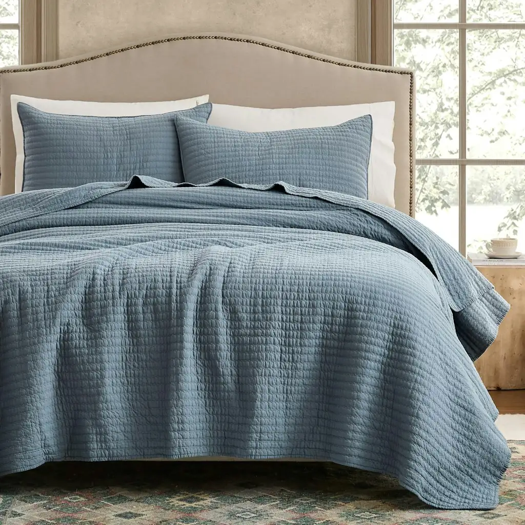 100% Cotton California King Quilt Set