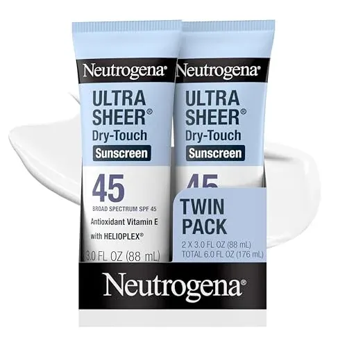 2-Pack 3-Oz Neutrogena SPF 45 Ultra Sheer Dry-Touch Sunscreen Lotion