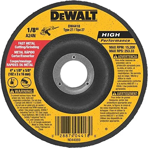 DEWALT General Purpose Metal Cutting Wheel 4" x 1/8" x 5/8"