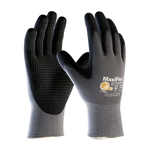 MaxiFlex Endurance 34-844 Seamless Knit Nylon Work Glove with Nitrile Coated Grip (3-Pack)