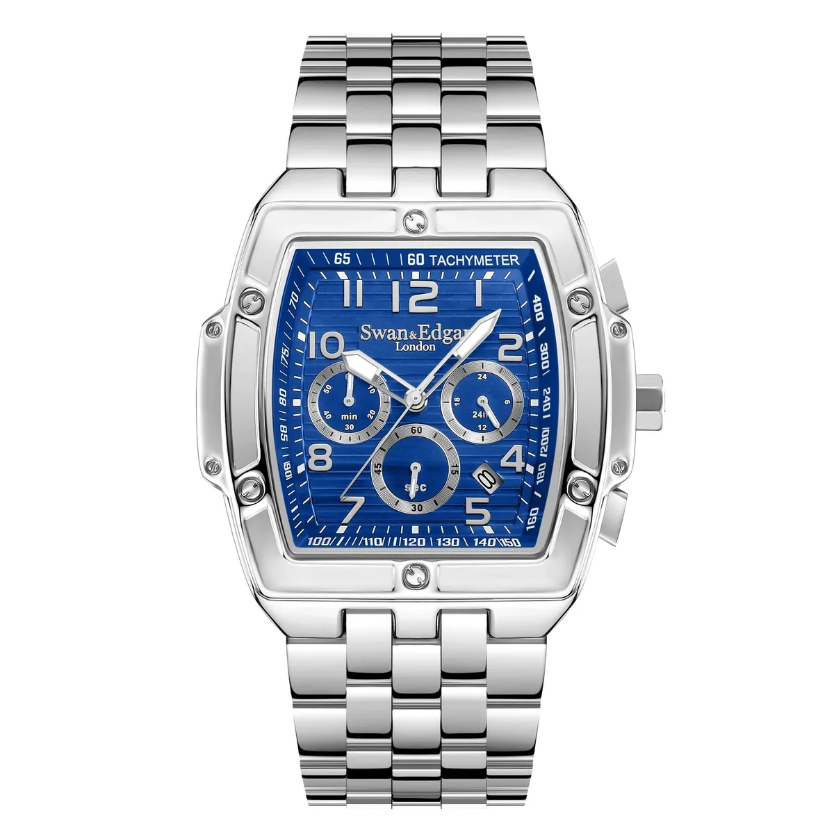Swan & Edgar Ambassador Stainless Steel Blue Dial Watch