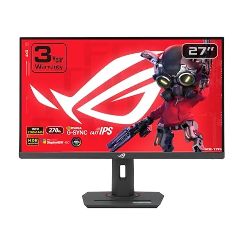 ASUS ROG XG27ACMG 27 Inch 1440p 270Hz USB-C G-SYNC HDR Gaming Monitor