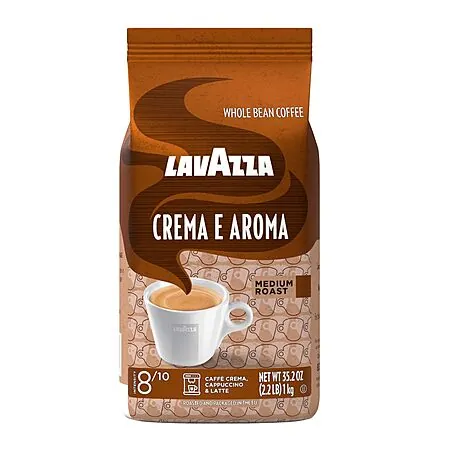 2.2-Lb Lavazza Whole Bean Coffee Blend (Crema e Aroma, Medium Roast)