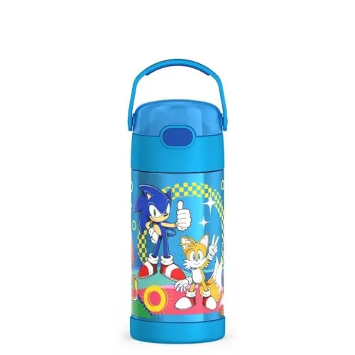 THERMOS FUNTAINER Water Bottle with Straw, 12oz, Sonic the Hedgehog