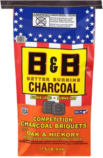 B&B Charcoal Competition Oak Charcoal Briquets 17.6 Pound