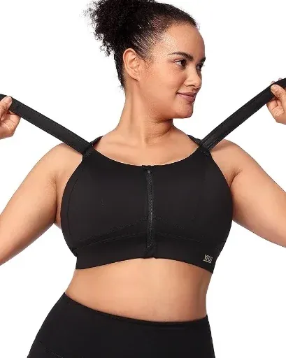 Zip Front Adjustable High Impact Sports Bras