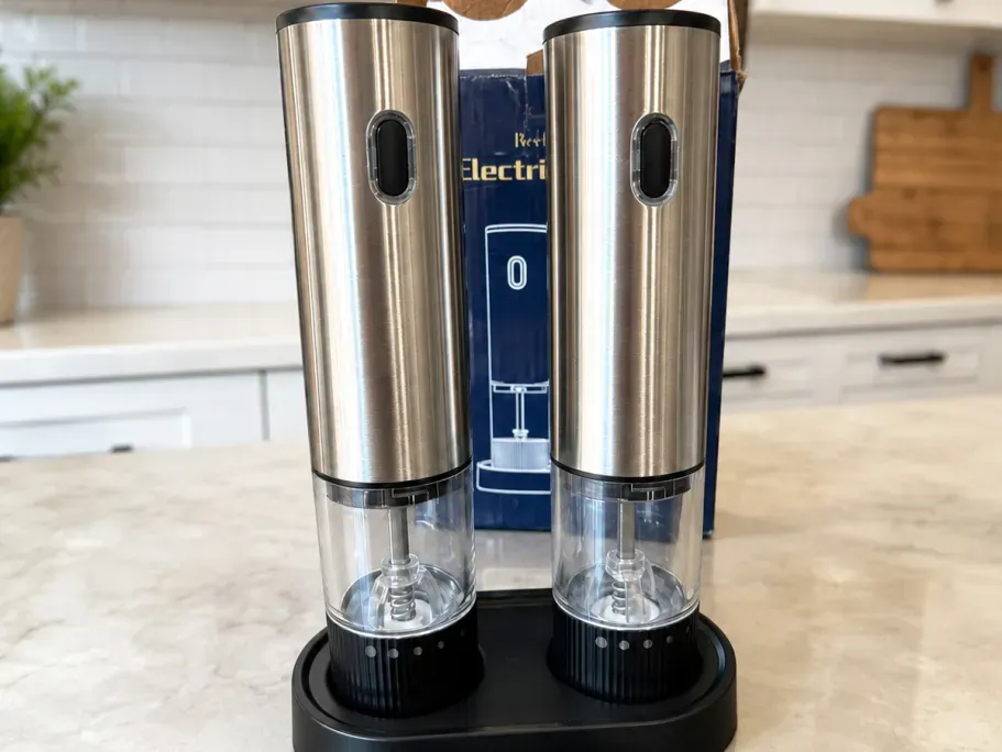 Electric Salt & Pepper Grinder Set