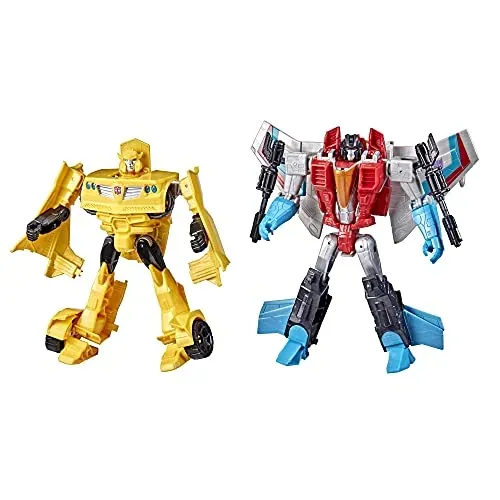Transformers Toys Heroes and Villains Bumblebee and Starscream 2-Pack Action Figures 7-inch