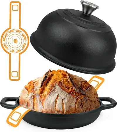 AXSK 5QT Pre-Seasoned Cast Iron Dutch Oven