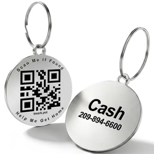 TechMark Personalized QR Code Pet ID Tag for From $5 + free shipping w/ Prime