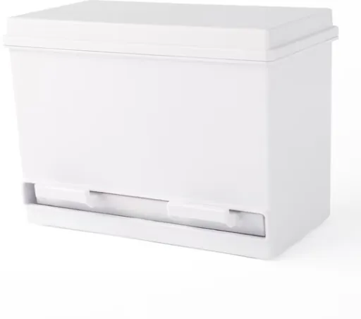Pen+Gear White Plastic Pencil Dispenser Desk Organizer (9.3" x 4.8" x 6.7")