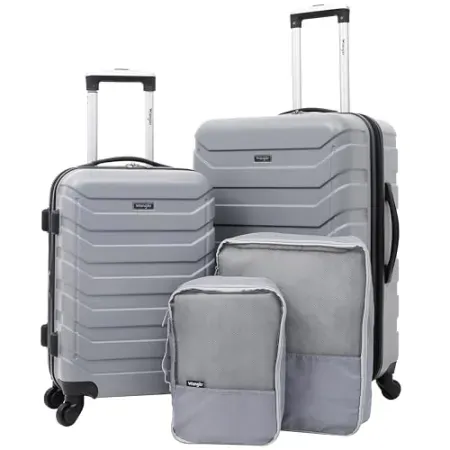 4-Piece Wrangler Miami Luggage and Packing Cubes Set