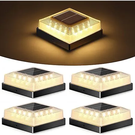 Brightever 4" x 4" Outdoor Solar Post Cap Light (Various)