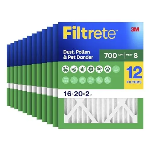 Filtrete MERV 8 MPR 700 Air Filters 12-Pack 16x20x2