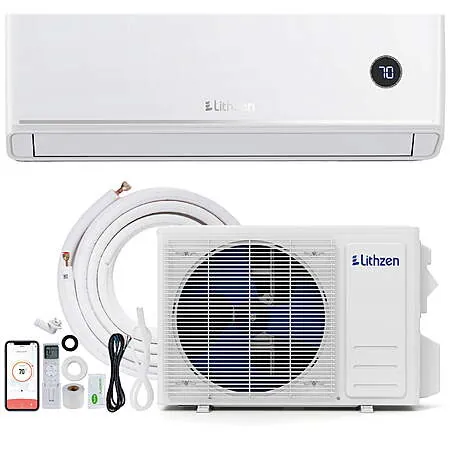 Lithzen 12000 BTU 208/230V 18.2 SEER2 WiFi Mini Split AC & Heater