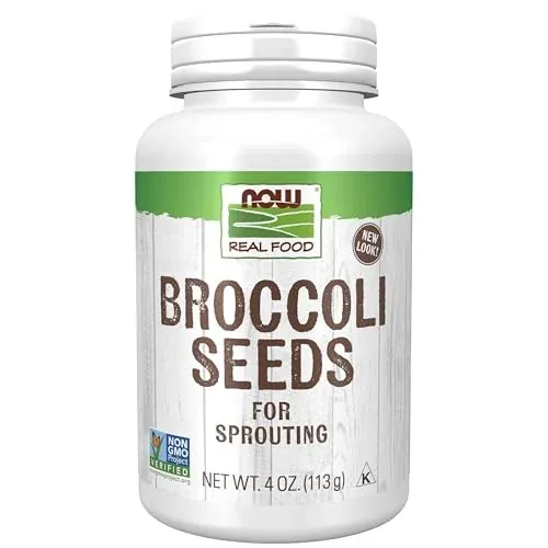 NOW Foods Non-GMO Broccoli Seeds for Sprouting 4-Oz